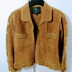 NWOT Boho Leather Jacket by Ying Ying